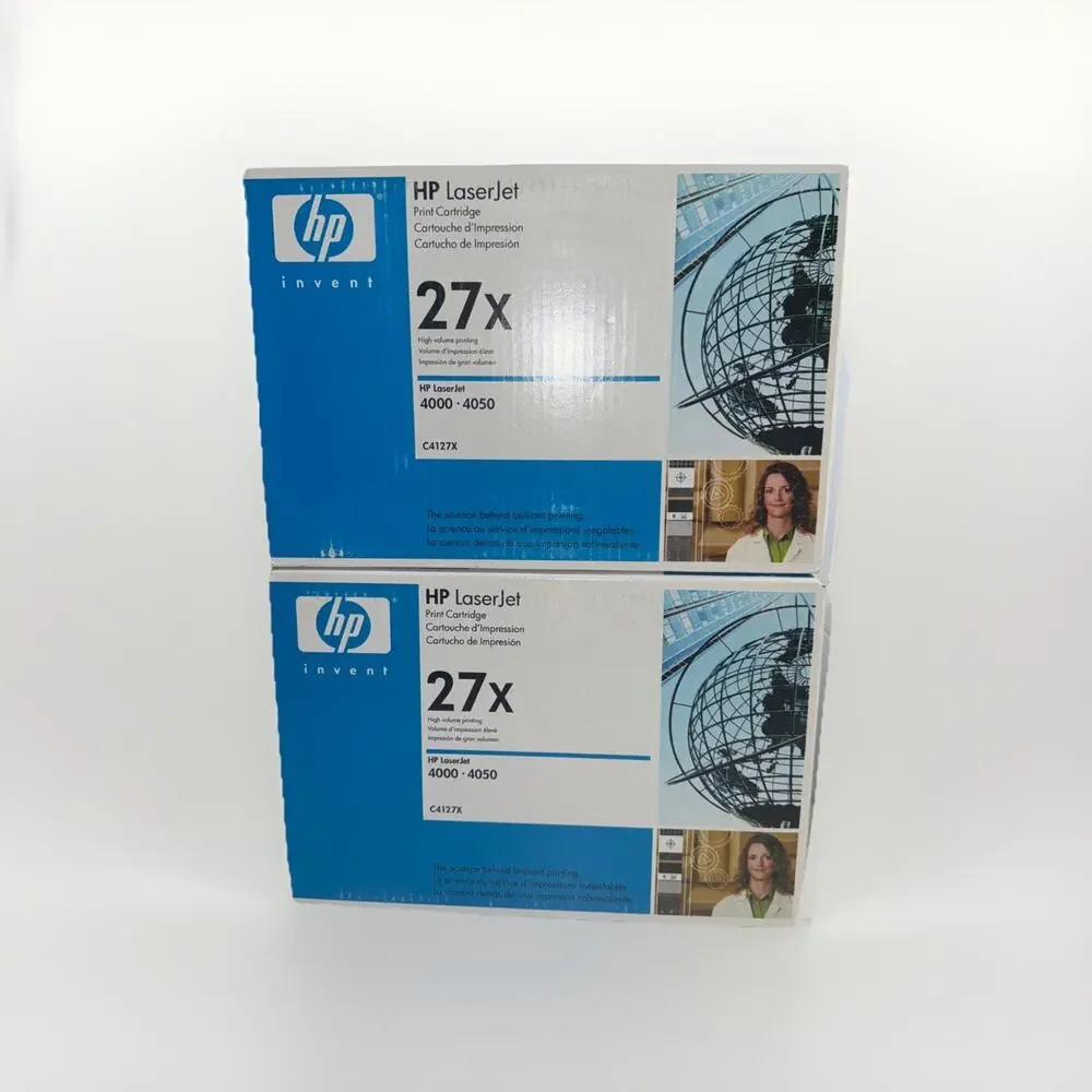 2x GENUINE HP C4127X 27X BLACK HIGH YIELD TONER 4000,4050 NEW SEALED RARE